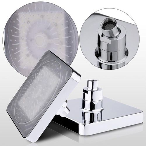 7 Colors LED Auto Changing Shower Square Head Light Bathroom - Image 4